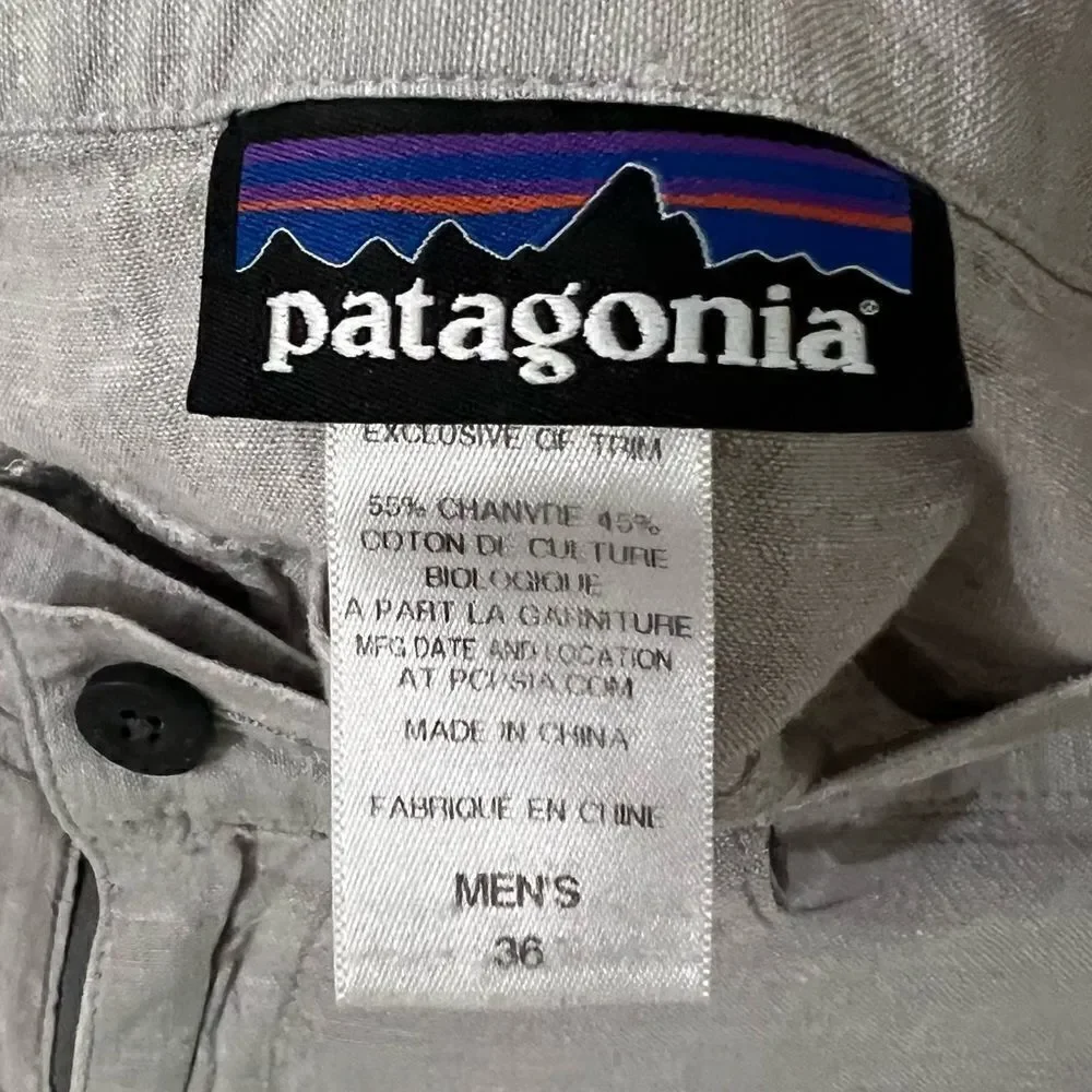 Patagonia Men’s Back Step Hemp & Organic Cotton Size 36
